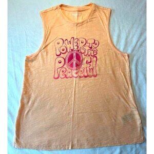 Old Navy Everywear Orange Graphic Tank Top Size XS